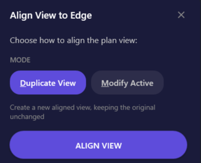 Screenshot of the Alignment Mode Dialog showing
