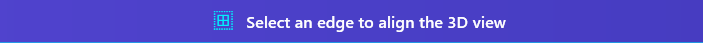 Screenshot showing the instruction bar at the top of the Revit window with the message "Select an edge to align the view"