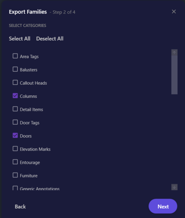 Screenshot of Step 2 showing