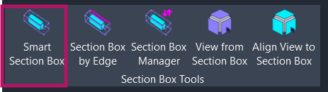 Screenshot showing the Smart Section Box button location on the Amorphous ribbon tab
